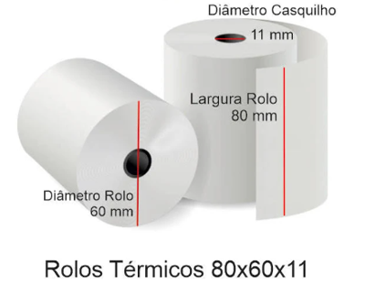 Rolos Térmicos 80x60x11- Pack 10 unidades